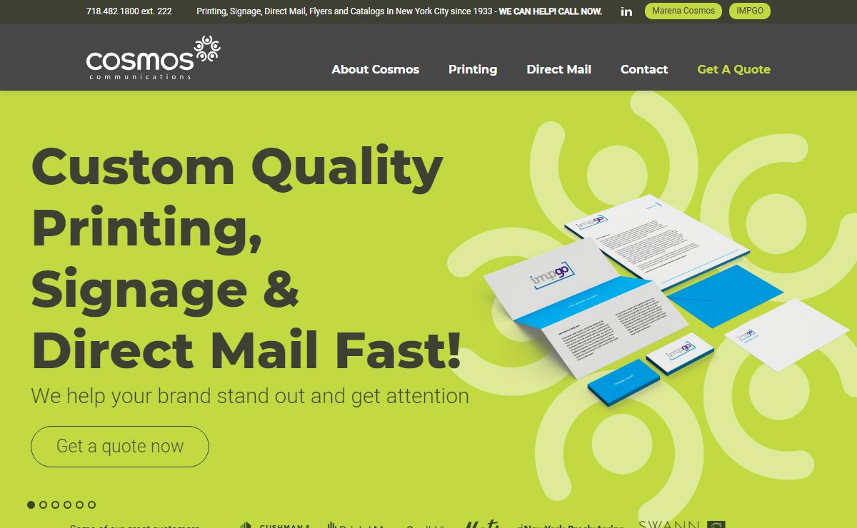Digital and Offset Printing, Signage, Direct Mail and Mailing New York City and Beyond. Call our production team directly at 718-482-1800 for a fast quote!