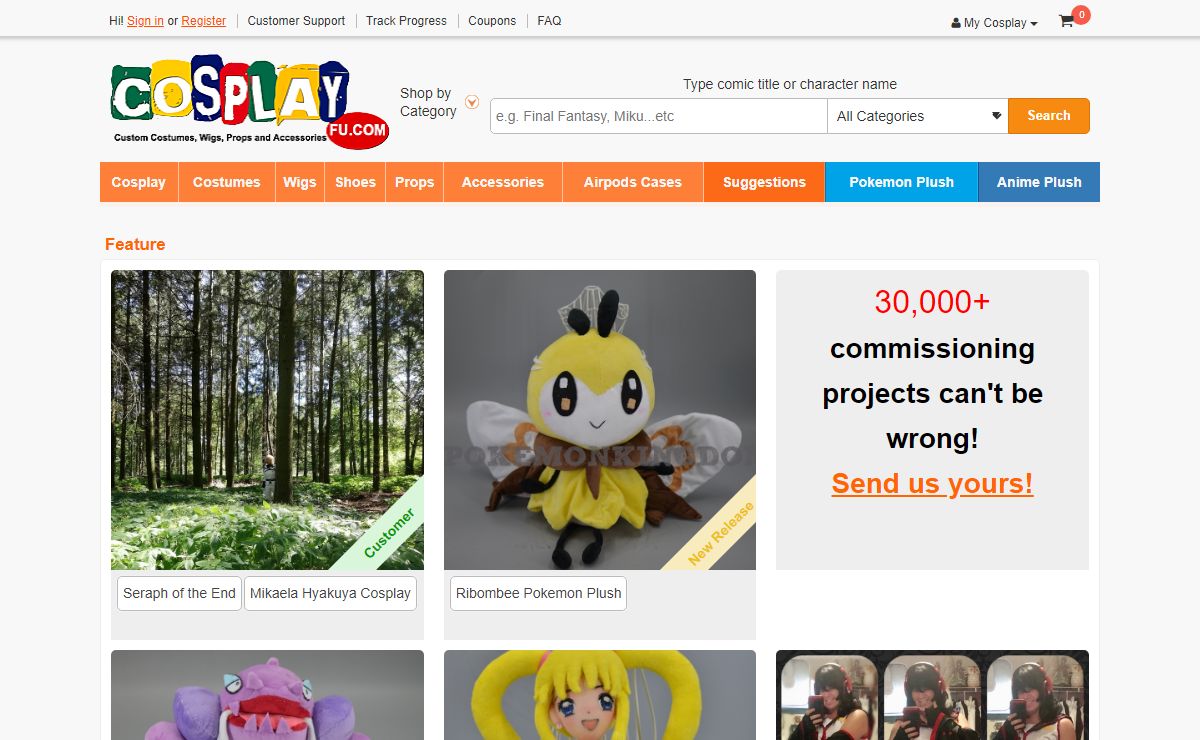 CosplayFU.com - Custom Cosplay Costumes, Wigs, Props and Accessories