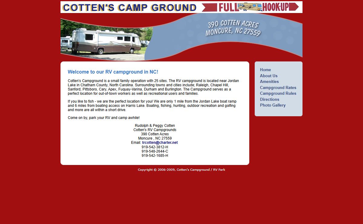 RV Camping, Cotten's Campground, NC | Jordan Lake, Shearon Harris, Moncure, New Hill