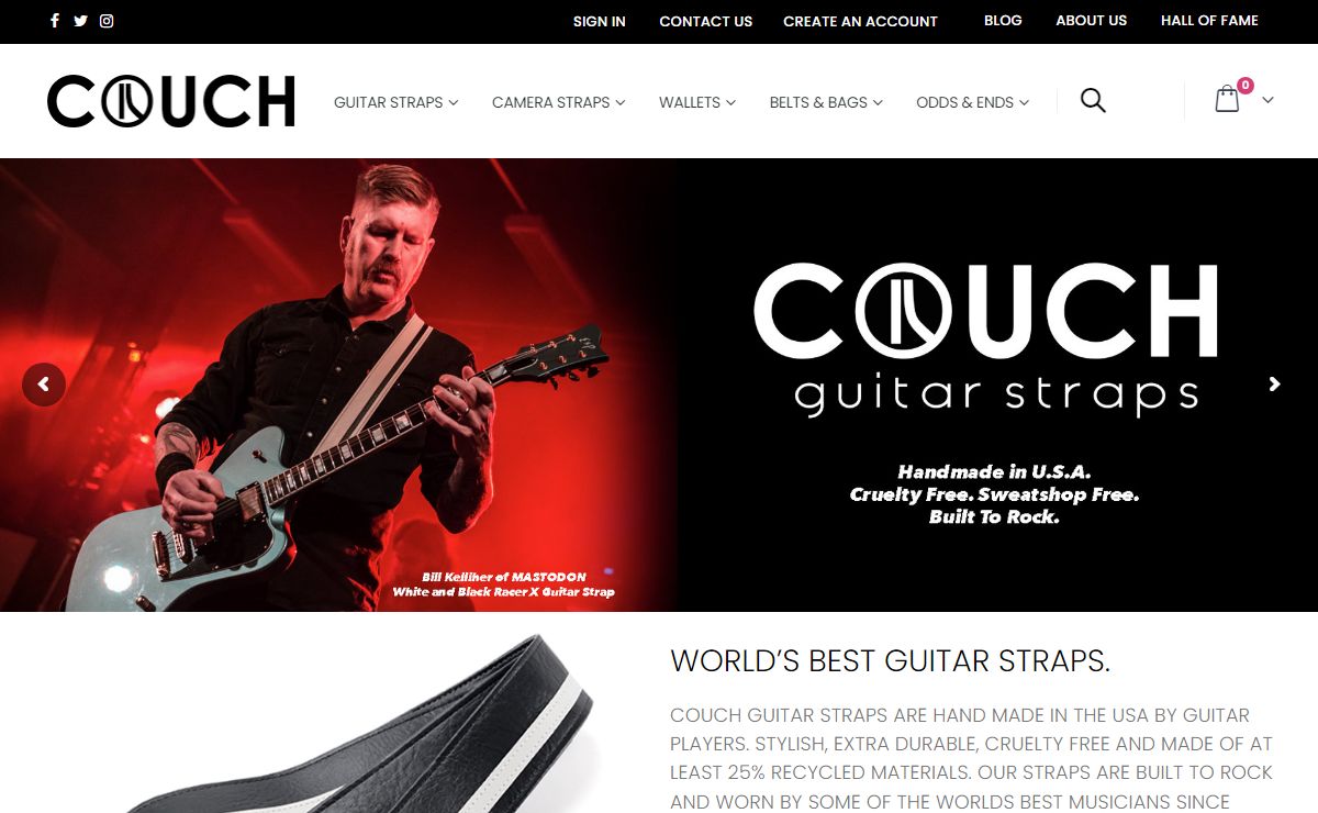 Couch Guitar Straps - Home