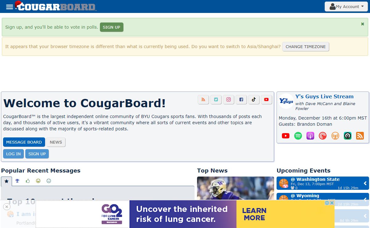 CougarBoard -- Welcome BYU football and BYU sports fans