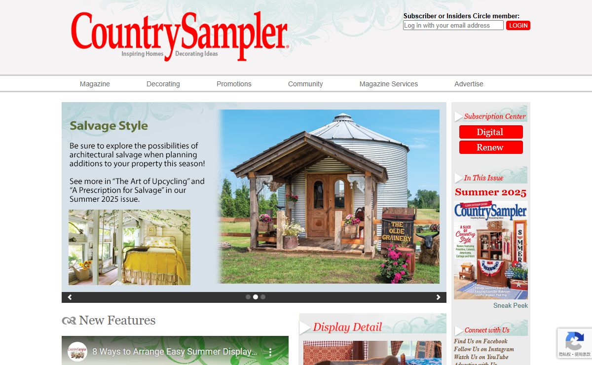Country Sampler :: Country Sampler | Inspiring Homes Decorating Marketplace