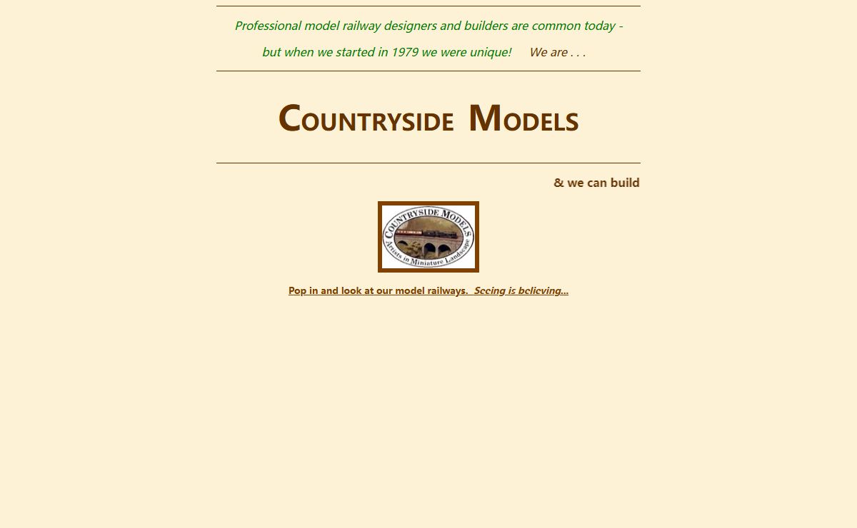Countryside Models; professional model railway designers, makers and builders.