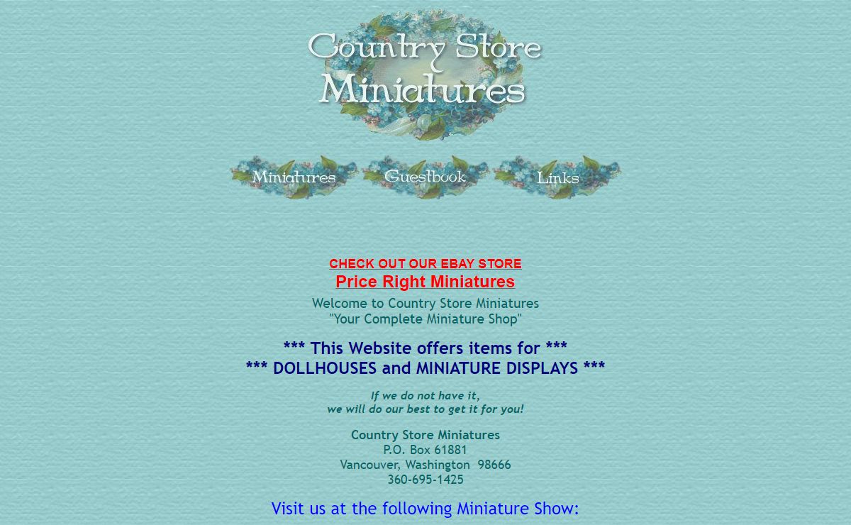 Dollhouses & Miniatures from Country Store Miniatures