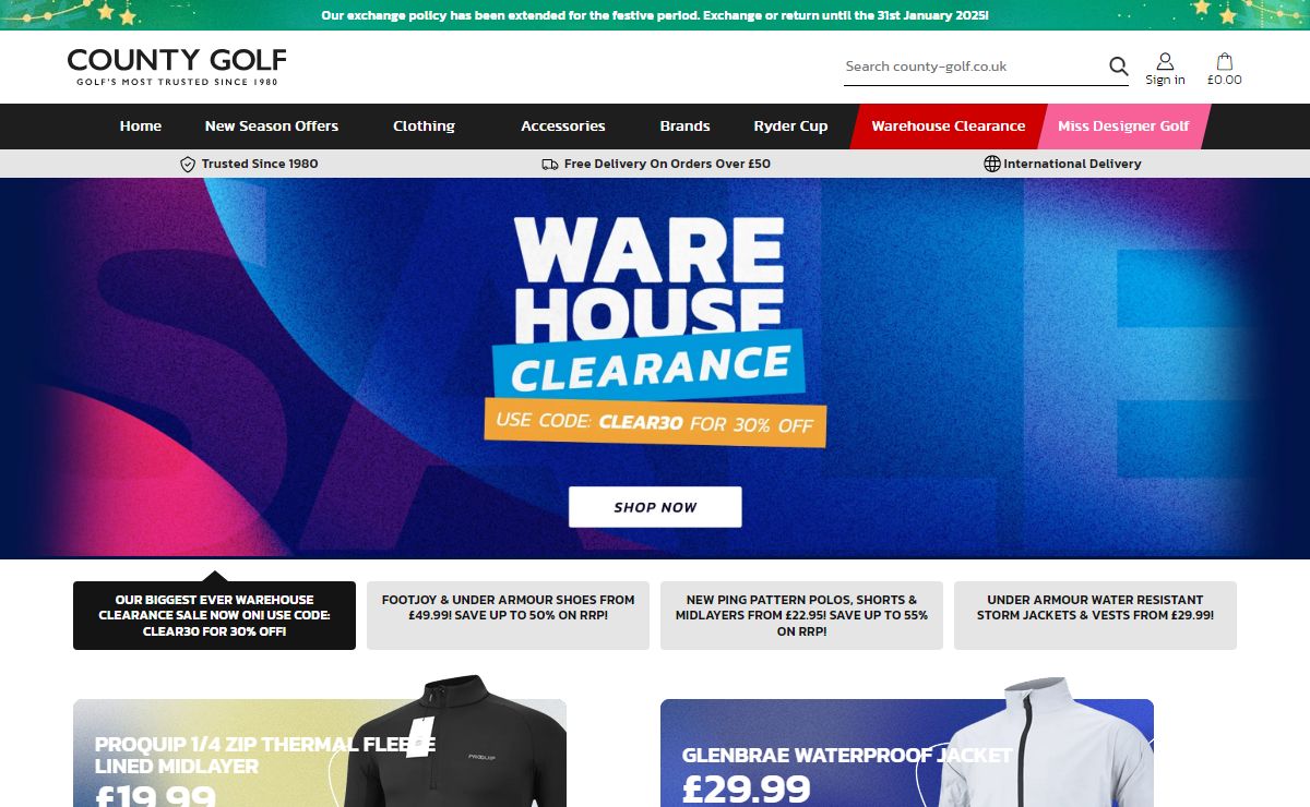 County Golf | Golf Sale | Golf Clothing | Discount Golf Clothes