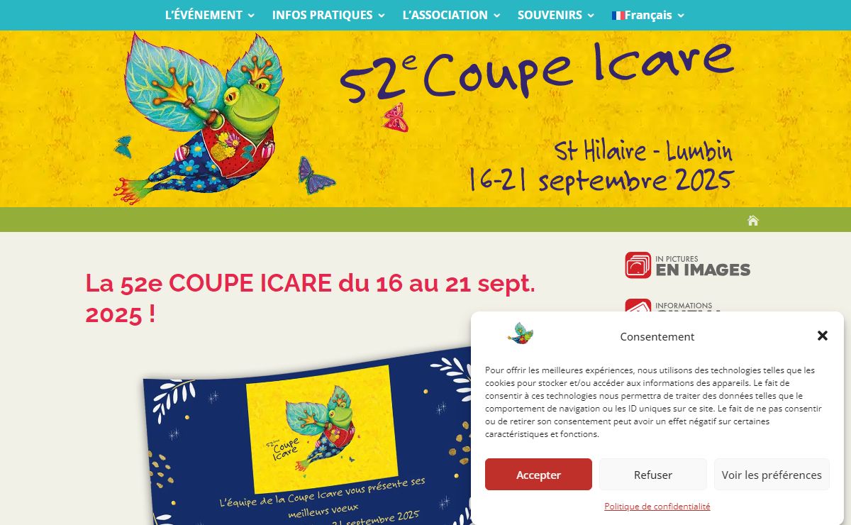 Manifestation mondiale de vol libre, Coupe Icare 2025