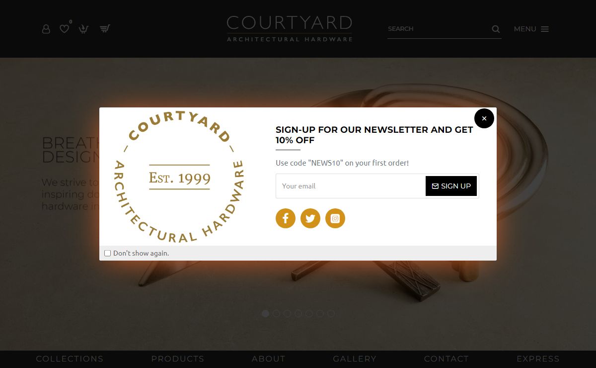 Courtyard Architectural | Luxury Door and Cabinet Hardware