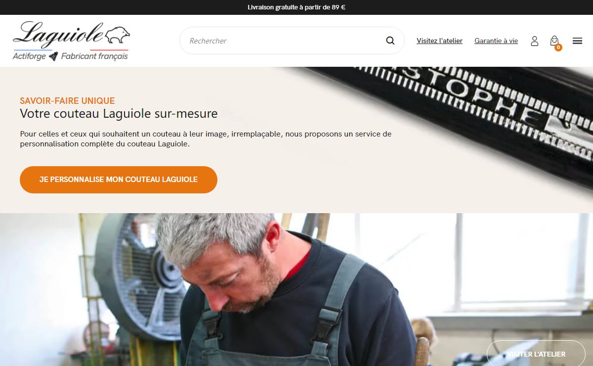 Couteaux Laguiole fabriqués en France - Actiforge