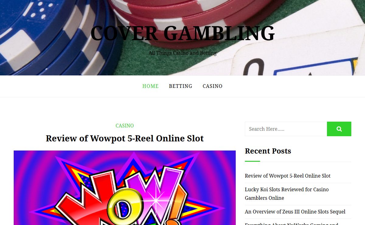 Cover Gambling - All Things Casino and Betting