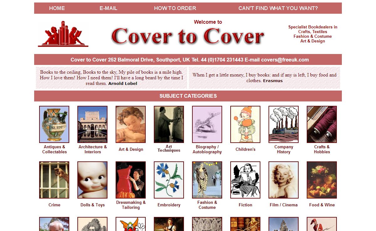 Cover to Cover-Textiles, Fashion & Costume and Art & Design