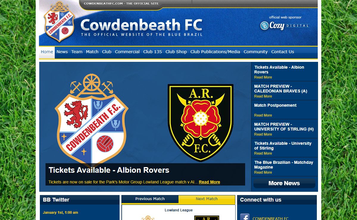 Cowdenbeath FC - Blue Brazil Online | Cowden | The Beath