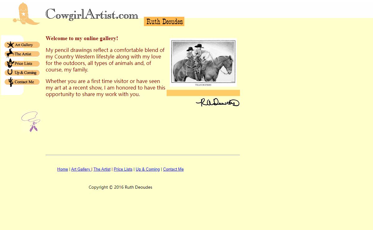 Welcome to Cow Girl Artist dot com
