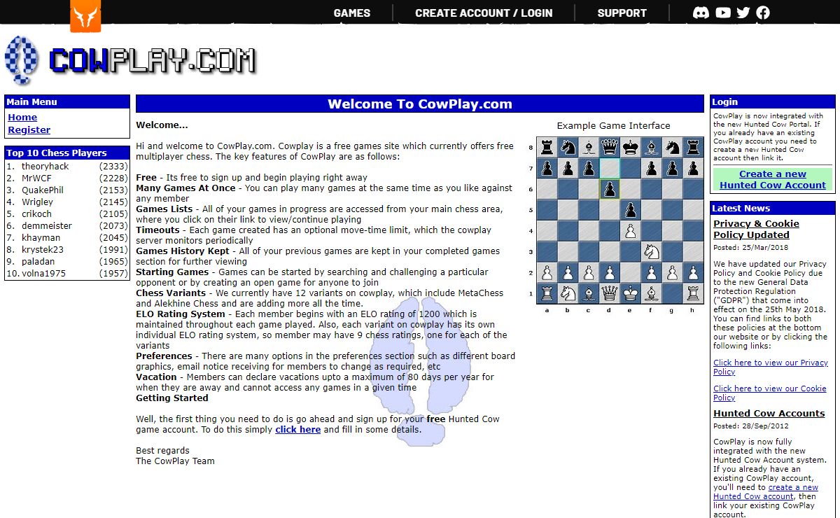 CowPlay.com - free online multiplayer chess games community - chess, online chess, chess game, online chess, free chess, chess ratings, chess games, chess variants
