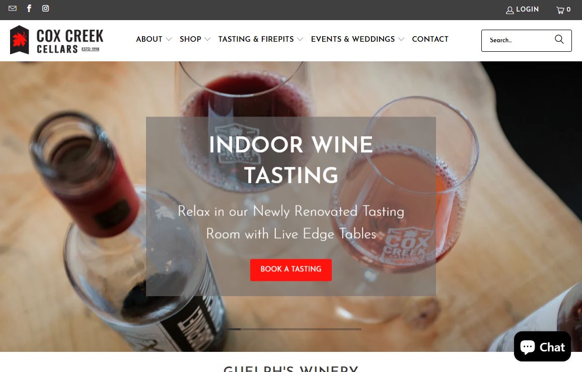 Cox Creek Cellars | Elora & Guelph's Winery