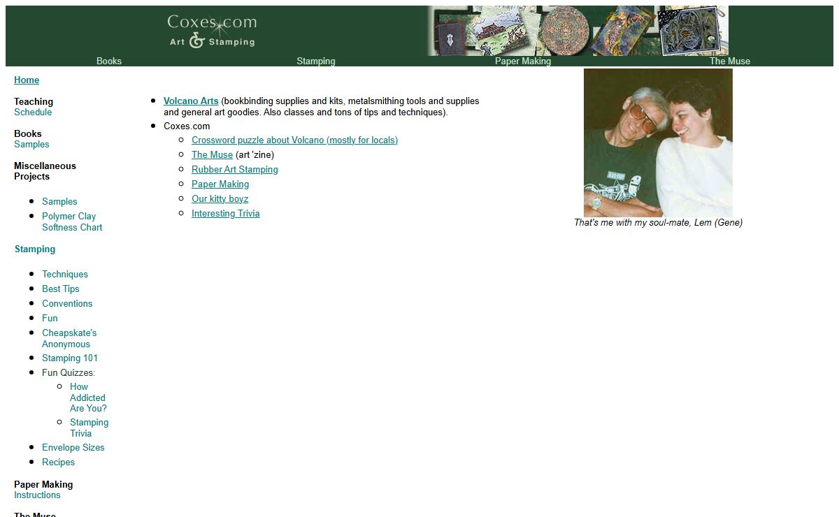 Coxes Home Page