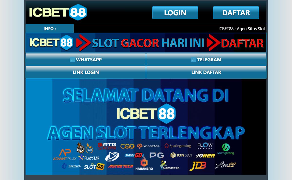 ICBET88 : Situs Slot Online Paling Gacor Hari ini