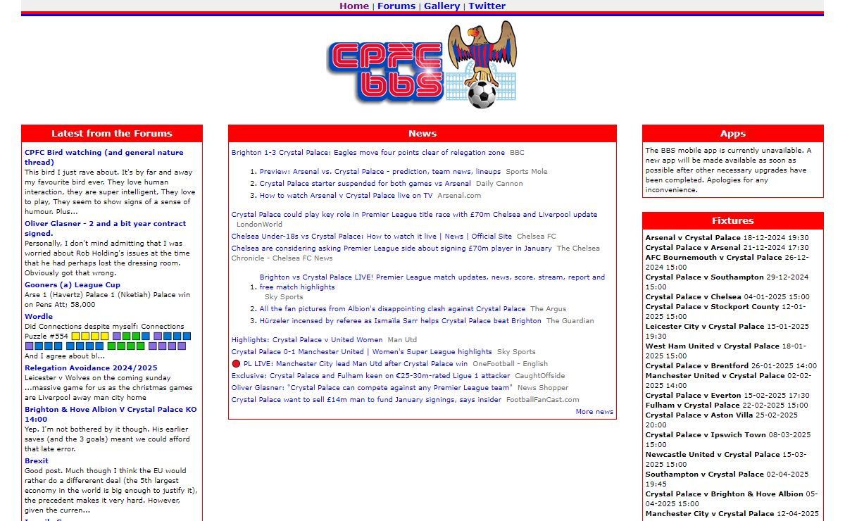 The BBS - CPFC.ORG - Crystal Palace Football Club Fans Forums