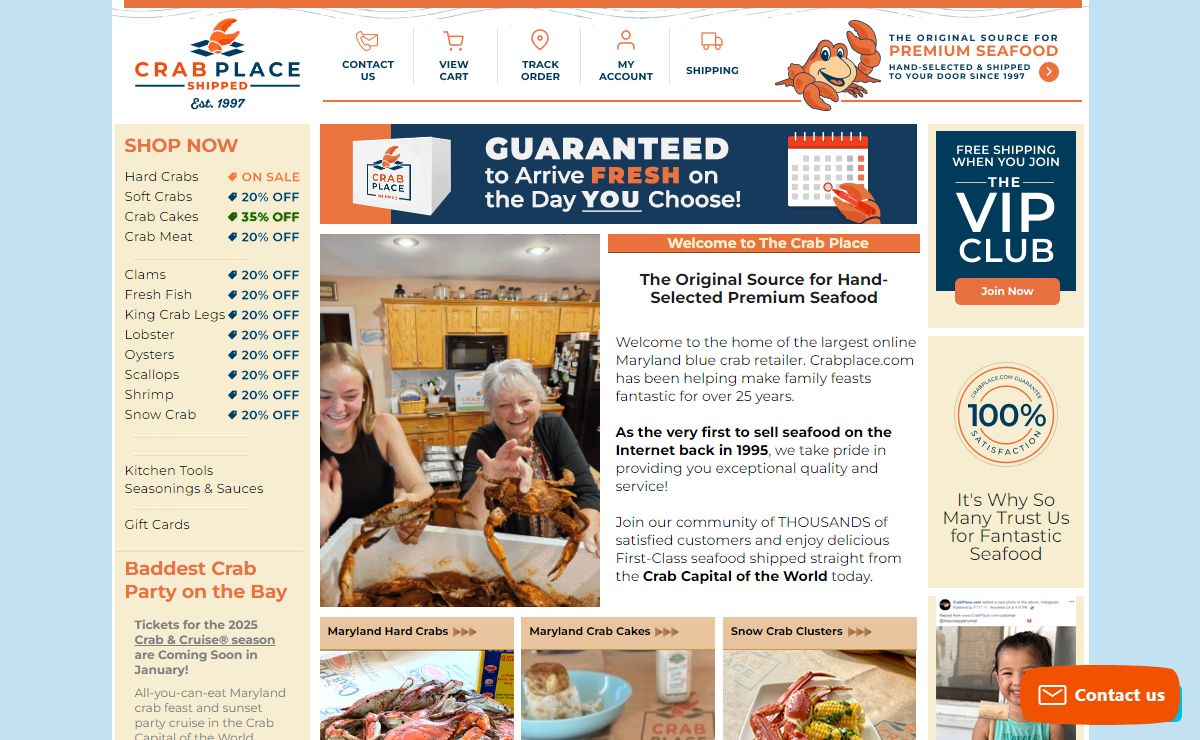 The Crab Place® - Carrying the Top 10% of the World's Seafood - Official Site