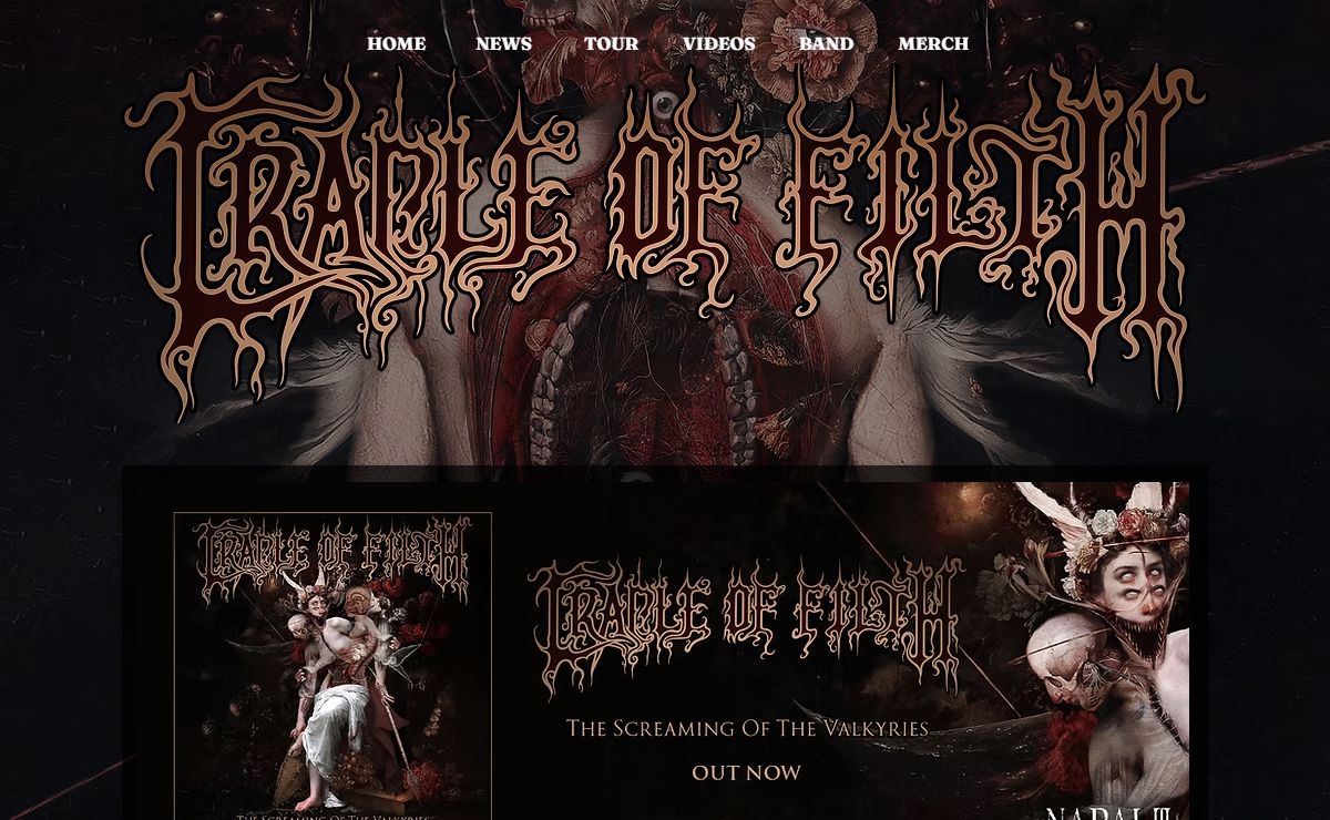 Cradle of Filth Official Website - New Album: The Screaming Of The Valkyries...