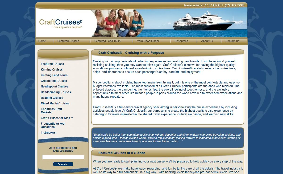 Craft Cruises® - Craft Cruise :: Crafting cruises :: Women's Travel and more