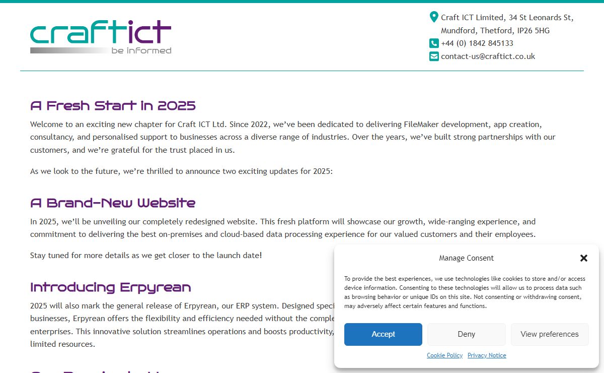 Filemaker Database Development - Craft ICT