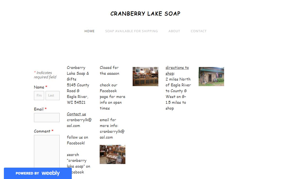Cranberry Lake Soap - Home