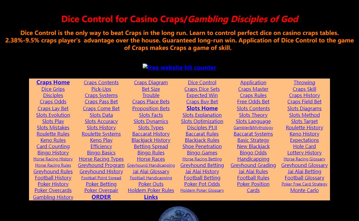 Craps:DICE CONTROL for Casino Craps