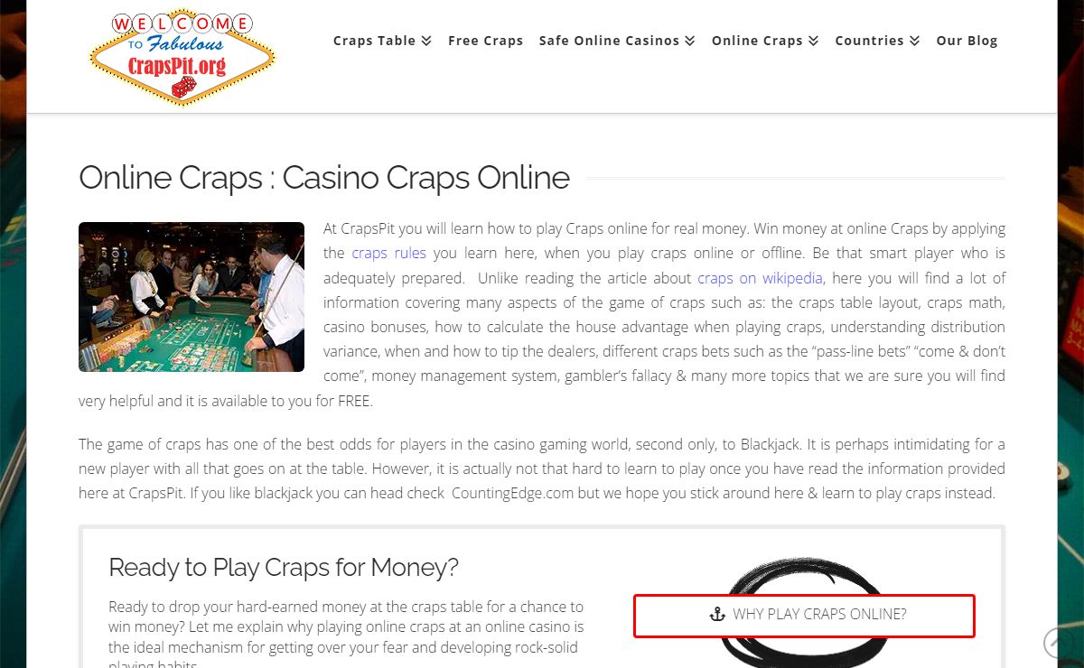 ✅ CrapsPit - Online Craps Nr1 Craps Resource Since 1999 2023
