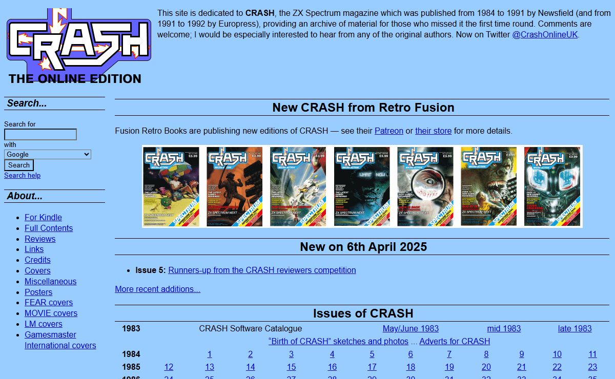 CRASH magazine: The Online Edition