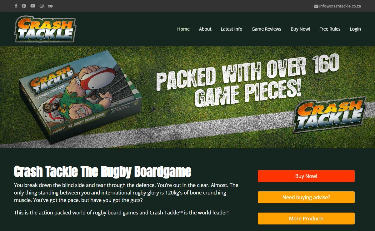 Crash Tackle - The Rugby Union Board Game
