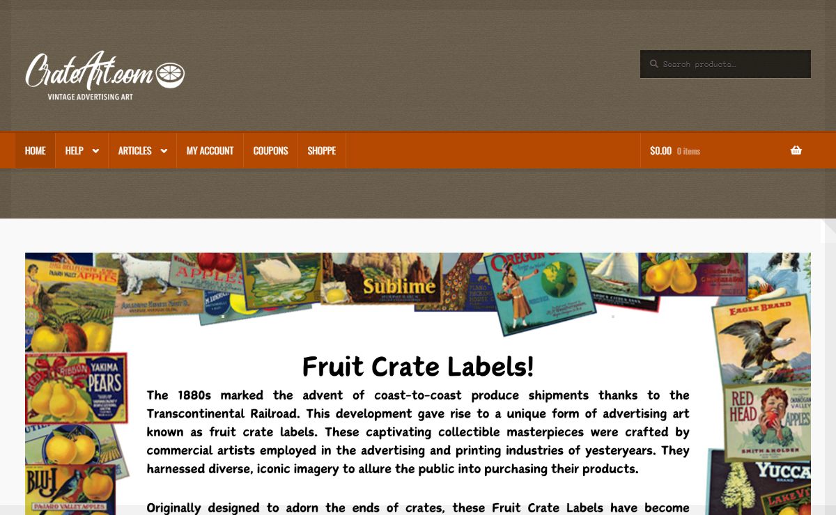 Crate Art – Fruit Crate Labels & Seed Packets