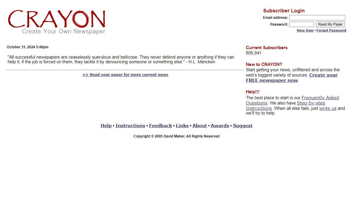 CRAYON.net - Create Your Own Newspaper