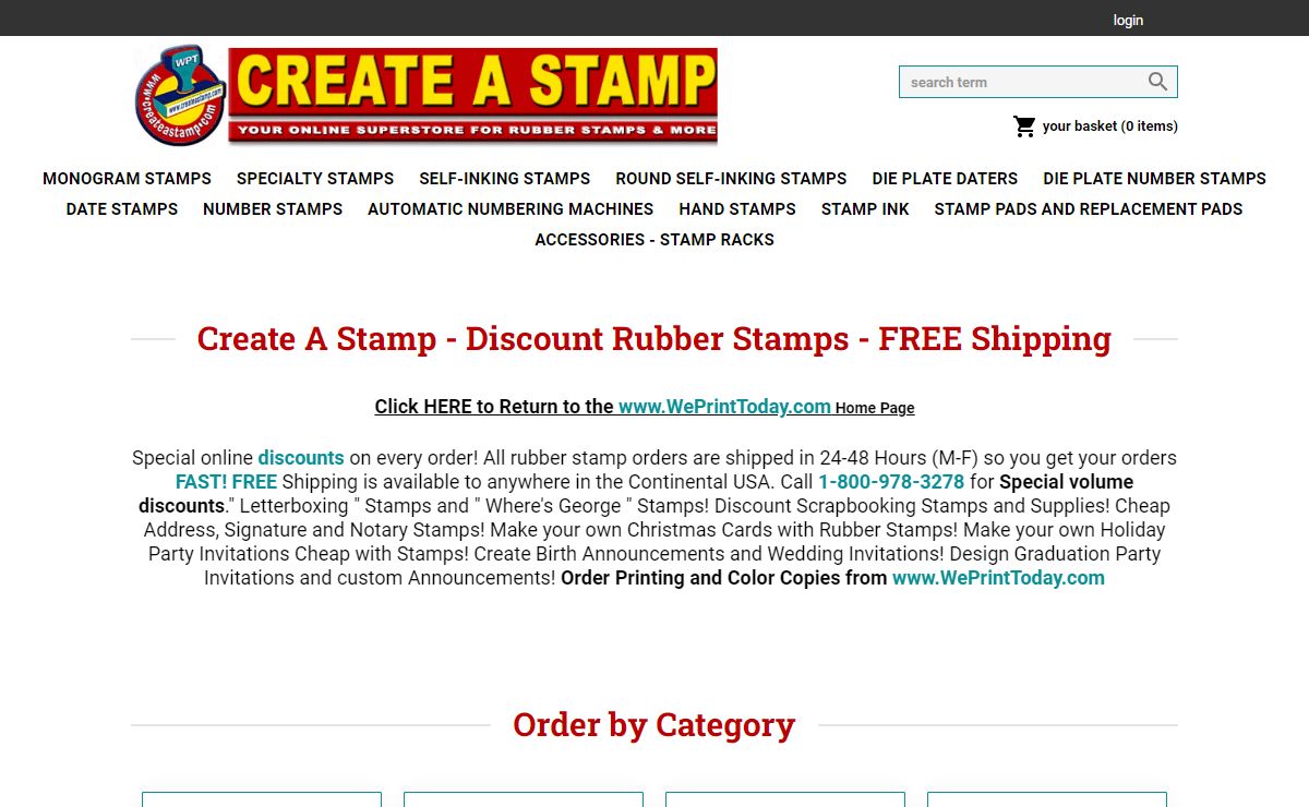 Create A Stamp - Order Rubber Stamps Online - FREE Shipping