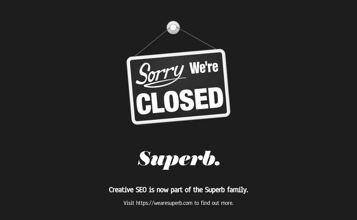 Creative SEO is now part of the Superb family.