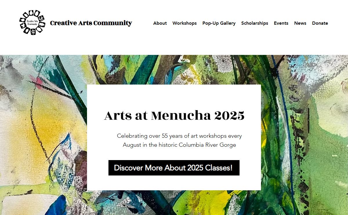 Home | Creative Arts Community | residential arts workshops | 38711 E Historic Columbia River Hwy, Corbett, OR 97019