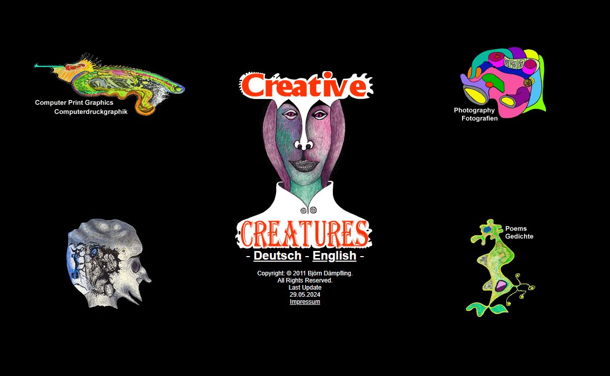 Creative Creatures: Computer Print Graphics and Photography / Computerdruckgraphik und Fotografien