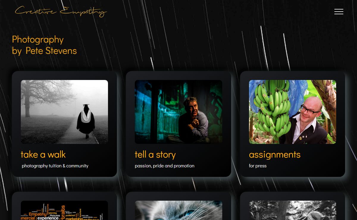Pete Stevens is an experienced professional photographer with Creative Empathy