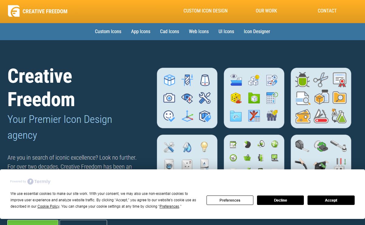 Bespoke Icon Design Services | Custom Icons for Web & Software | Creative FreedomCustom Icon Design Agency – Creative Freedom