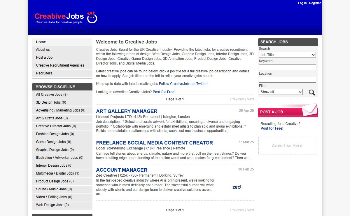 Creative Jobs | UK Creative Jobs Board