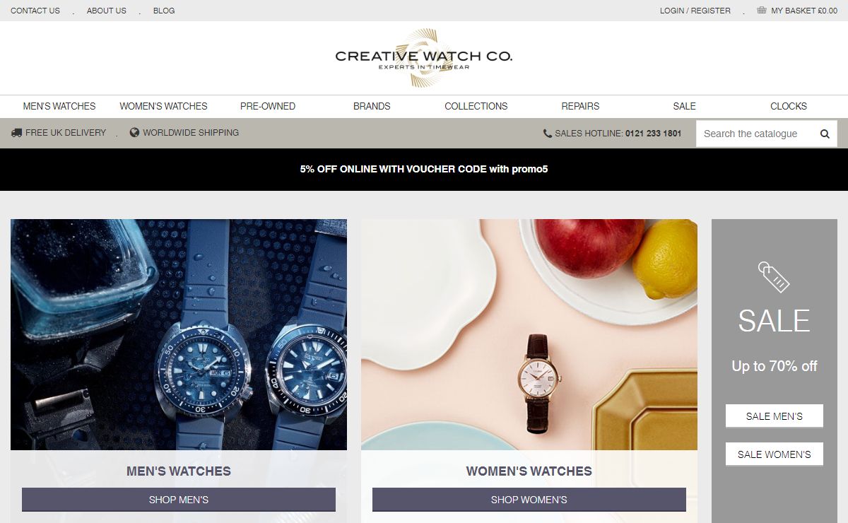 Creative Watch Co | Men's & Women's Designer Watches | Birmingham Jewellery Quarter