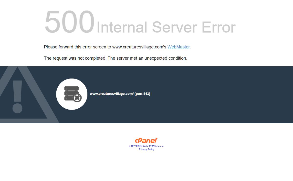 500 Internal Server Error