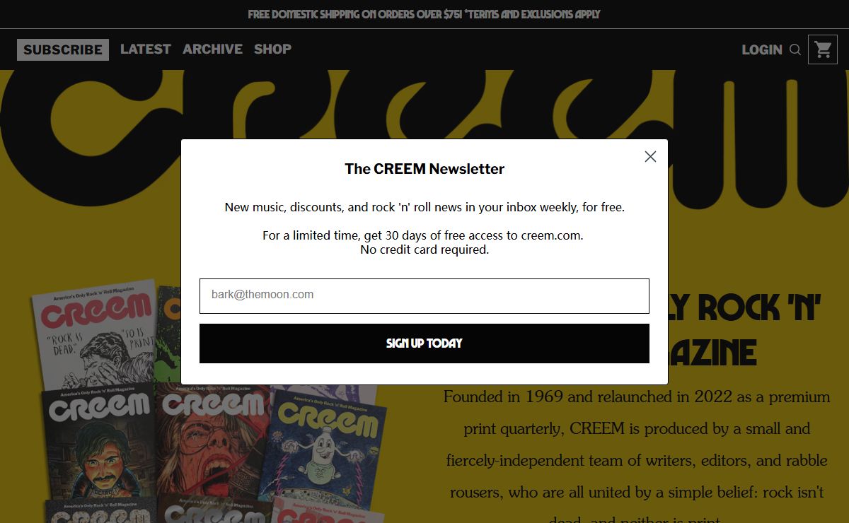CREEM | America's Only Rock 'n' Roll Magazine