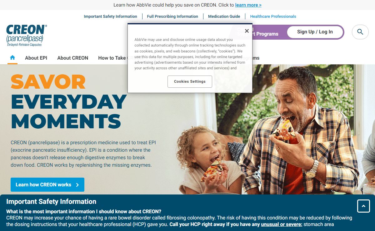 CREON® Official Website ­- For Exocrine Pancreatic Insufficiency