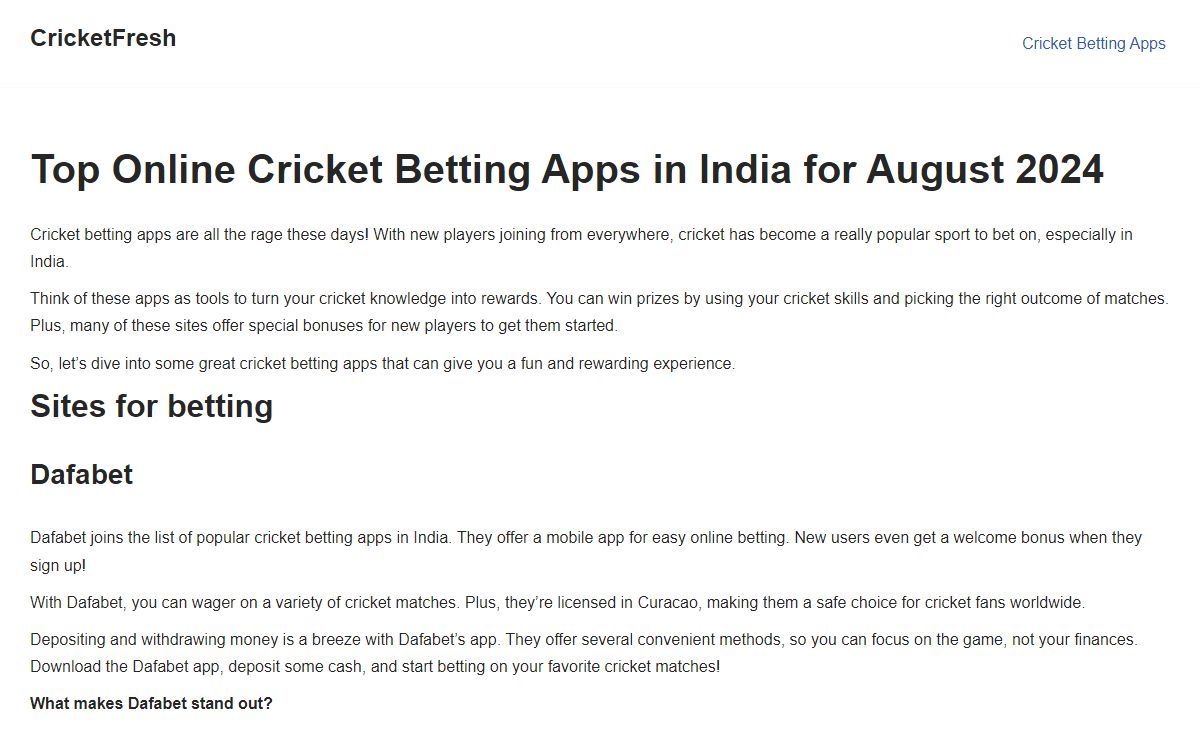 Best Cricket Betting App in India - Top Cricket Betting Apps 2024