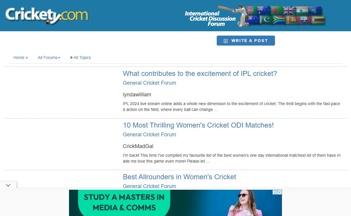 All Topics - Crickety.com Cricket Forum