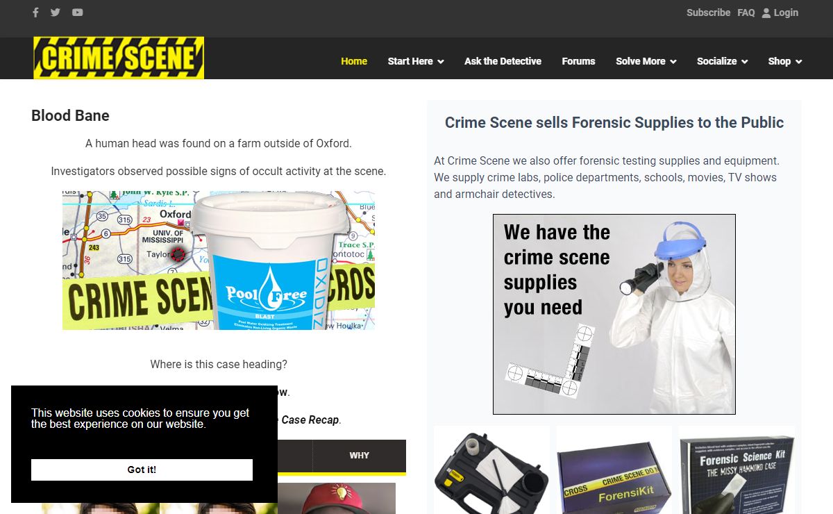 Crime Scene | Examine the evidence and solve the case. Since 1995.