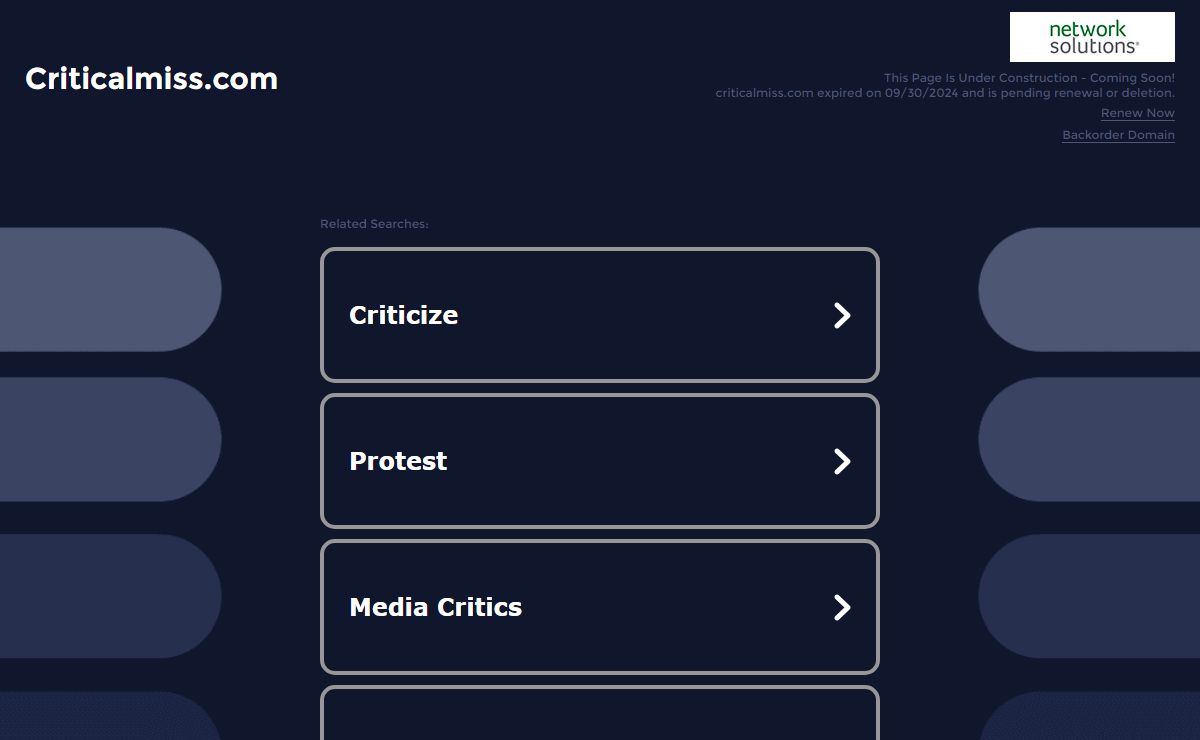 Criticalmiss.com
