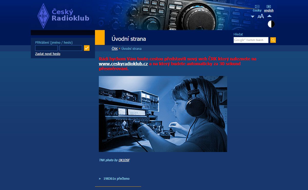 Úvodní strana | Český Radioklub
