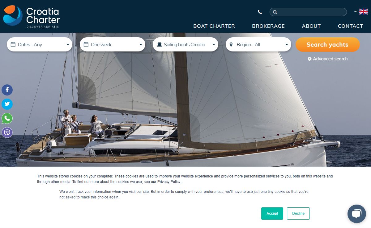 Yacht Charter Croatia - motor boats, luxury yachts, sailboats, catamarans, gulets and motor-sailers for charter in Croatia