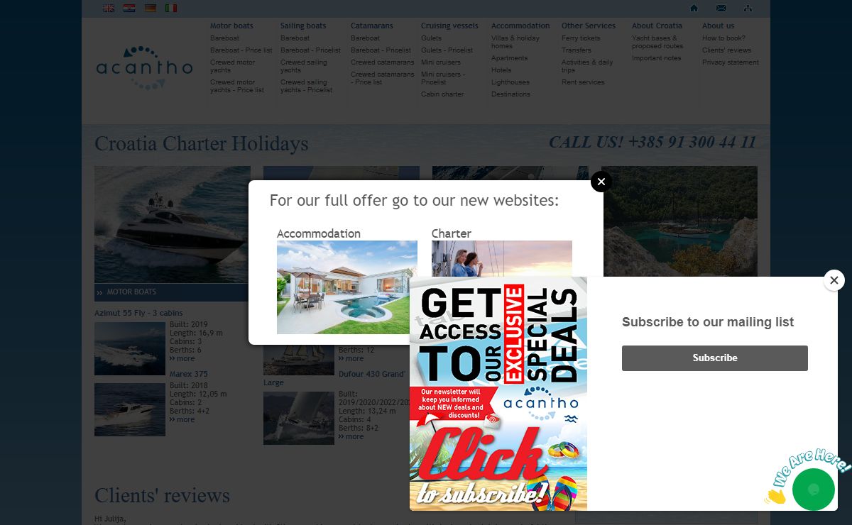 Yacht Charter - Villas Croatia - Croatia Charter Holidays